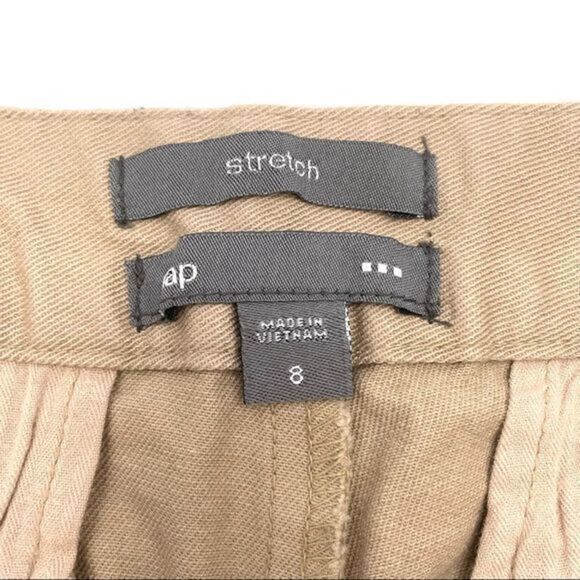 GAP khaki shorts 8 stretch cotton heavyweight tan classic chino pocket detailing - Picture 4 of 8